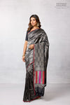 Black Handwoven Banarasi Silk Saree