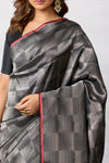 Black Handwoven Banarasi Silk Saree