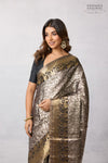 Black Handwoven Banarasi Silk Saree