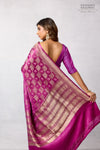 Magenta Purple Handwoven Banarasi Kadhua Silk Saree