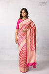 Fuchsia Pink Handwoven Banarasi Silk Saree