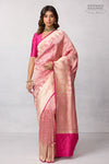 Fuchsia Pink Handwoven Banarasi Silk Saree