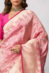 Fuchsia Pink Handwoven Banarasi Silk Saree