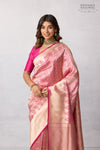 Fuchsia Pink Handwoven Banarasi Silk Saree