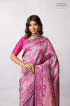 Purple Handwoven Banarasi Silk Saree