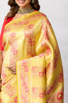 Yellow Handwoven Banarasi Silk Saree