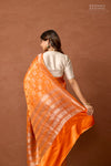 Orange Handwoven Banarasi Kadhua Silk Saree