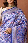 Royal Blue Handwoven Banarasi Silk Saree