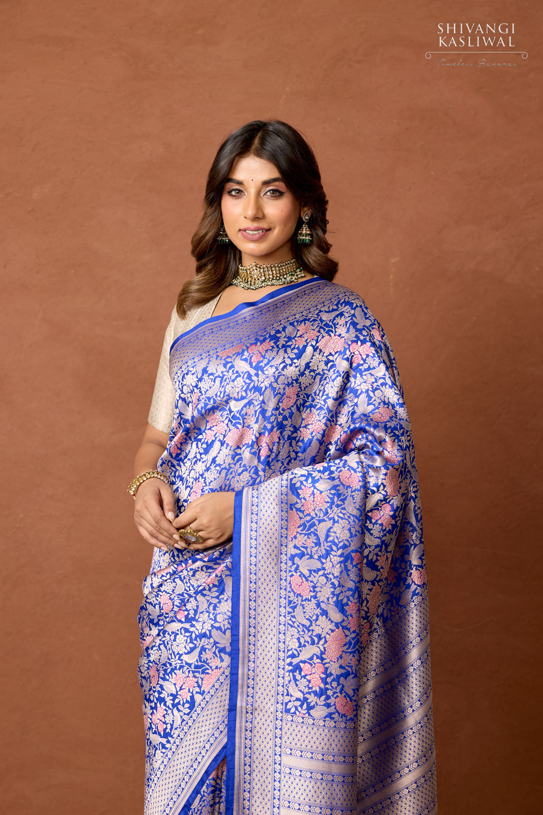 Royal Blue Handwoven Banarasi Silk Saree