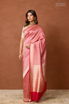 Fuchsia Pink Handwoven Banarasi Silk Saree