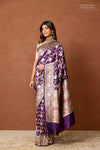 Purple Handwoven Banarasi Silk Saree