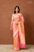 Peach Dual Tone Handwoven Banarasi Silk Saree