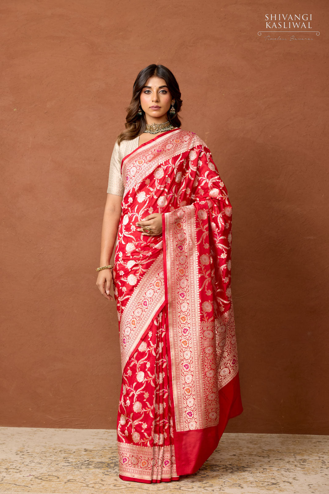 Red Handwoven Banarasi Silk Saree