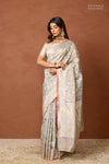 Grey Handwoven Banarasi Silk Saree