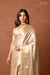 Beige Handwoven Banarasi Tissue Silk Saree