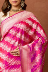 Pink Dual Tone Handwoven Banarasi Silk Saree