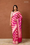 Pink Dual Tone Handwoven Banarasi Silk Saree