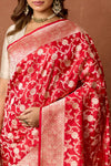 Red Handwoven Banarasi Silk Saree