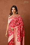 Red Handwoven Banarasi Silk Saree