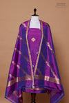 Magenta Purple Handwoven Banarasi Silk Suit Piece