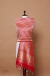 Red Handwoven Banarasi Silk Dupatta
