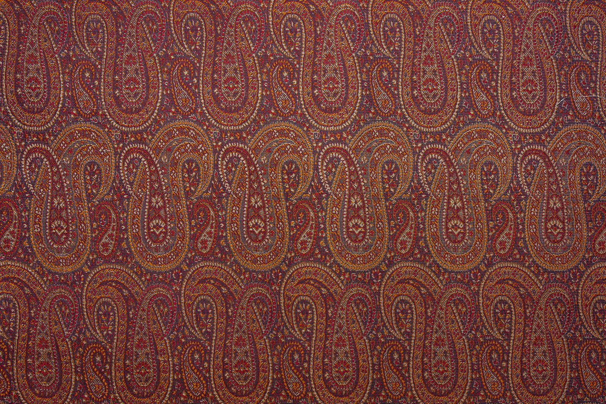 Navy Blue Handwoven Tanchoi Silk Fabric