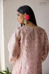 Baby Pink Banarasi Organza Silk Kurta Set