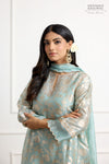 Powder Blue Banarasi Organza Silk Kurta Set