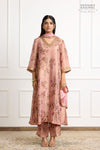 Onion Pink Banarasi Tissue Silk Kurta Set