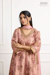 Onion Pink Banarasi Tissue Silk Kurta Set