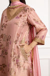 Onion Pink Banarasi Tissue Silk Kurta Set