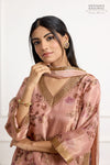 Onion Pink Banarasi Tissue Silk Kurta Set