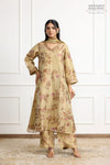 Beige Banarasi Tissue Silk Kurta Set