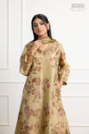 Beige Banarasi Tissue Silk Kurta Set