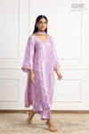 Lavender Banarasi Tissue Silk Kurta Set