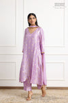 Lavender Banarasi Tissue Silk Kurta Set