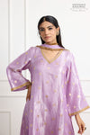 Lavender Banarasi Tissue Silk Kurta Set