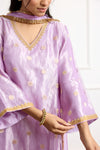 Lavender Banarasi Tissue Silk Kurta Set