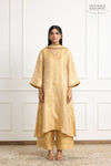 Gold Banarasi Tissue Silk Kurta Set