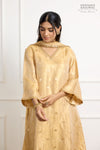 Gold Banarasi Tissue Silk Kurta Set