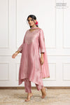 Baby Pink Banarasi Tissue Silk Kurta Set