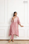 Baby Pink Banarasi Tissue Silk Kurta Set