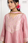 Baby Pink Banarasi Tissue Silk Kurta Set