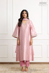 Baby Pink Banarasi Silk Kurta Set