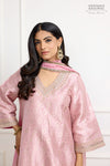 Baby Pink Banarasi Silk Kurta Set