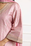 Baby Pink Banarasi Silk Kurta Set