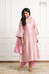 Baby Pink Banarasi Silk Kurta Set