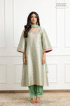 Pista Green Banarasi Silk Kurta Set