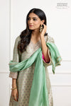 Pista Green Banarasi Silk Kurta Set