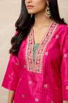 Pink Banarasi Silk Kurta Set